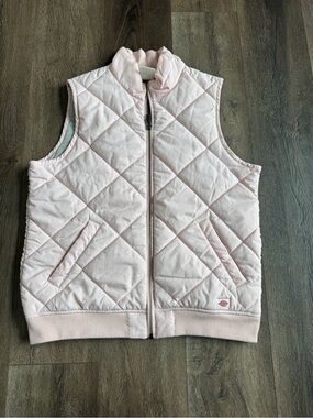 Dickies Quilted Light Pink Women’s Sleeveless Vest Size Medium